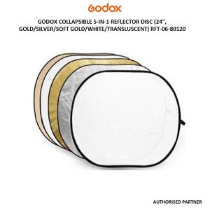 Picture of Godox Collapsible 5-In-1 Reflector Disc ( Gold/Silver/Soft Gold/White/Translucent) RFT-06-80120