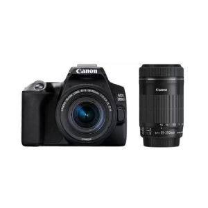 Picture of Canon EOS 200D II 24.1MP Digital SLR Camera + EF-S 18-55mm is STM Lens + EF-S 55-250mm is STM Lens (Black)