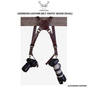 Picture of Ledereign Leather Camera Belt Exotic Wood (Dual)