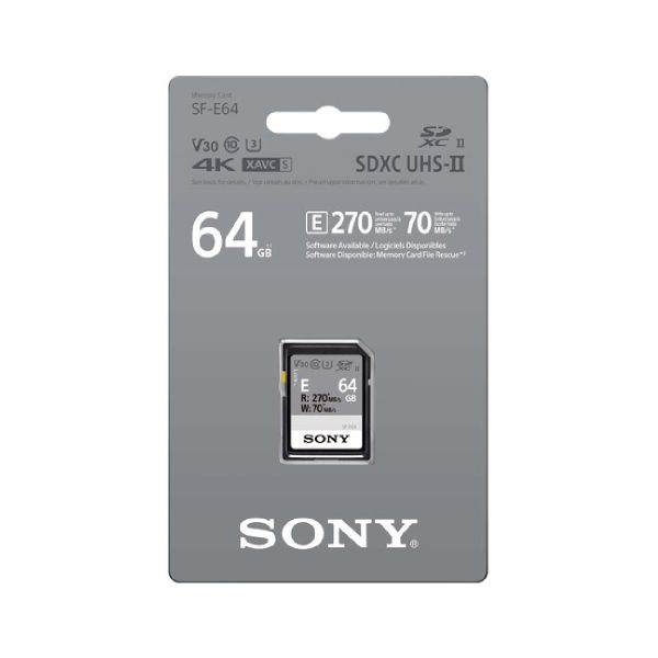 Picture of Sony 64GB SF-E Series UHS-II SDXC Memory Card