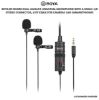 Picture of Boya BY-M1DM Dual Lavalier Universal Microphone with a Single 1/8 Stereo Connector, 13ft Cable for Cameras and Smmartphones