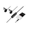 Picture of Boya BY-M1DM Dual Lavalier Universal Microphone with a Single 1/8 Stereo Connector, 13ft Cable for Cameras and Smmartphones