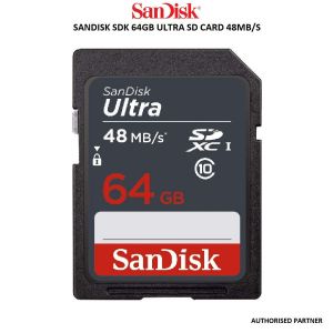 Picture of SanDisk Ultra 64GB UHS-I Class 10 SDXC Memory Card