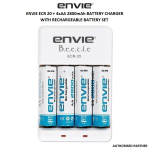 Picture of Envie ECR 20 + 4xAA 2800mAh Battery Charger with Rechargeable Battery Set