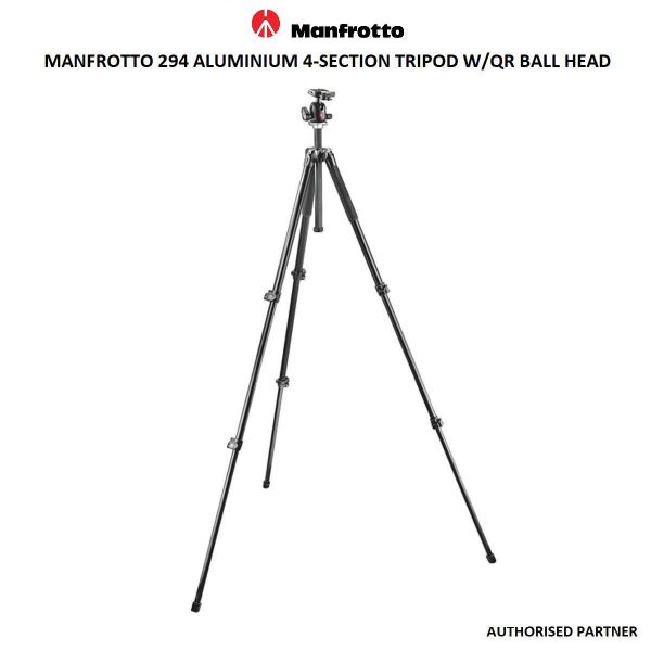 Picture of Manfrotto 294 Aluminum 4-Section Tripod W/QR Ballhead