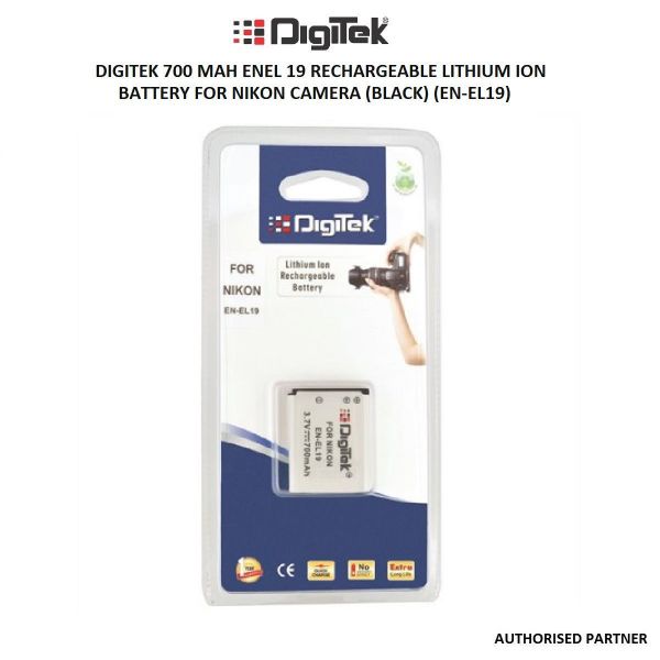 Picture of DIGITEK 700 mAh ENEL 19 Rechargeable Lithium Ion Battery for Nikon Camera (Black) (EN-EL19)