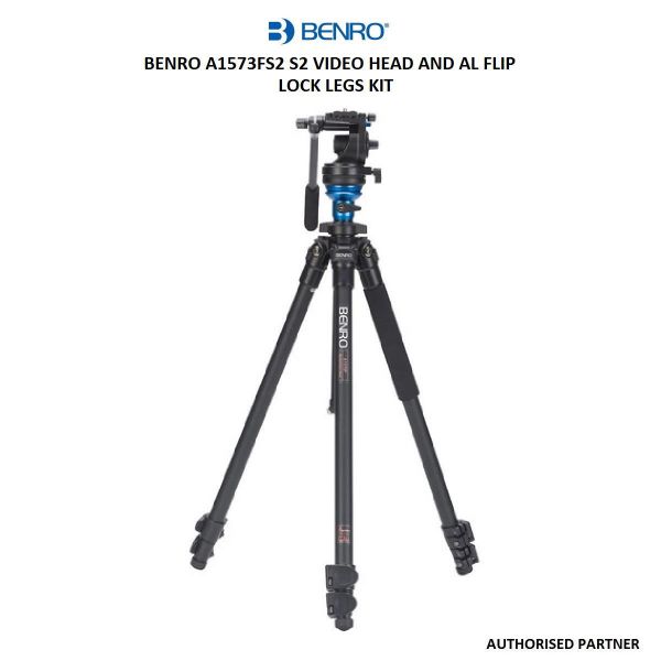 Picture of Benro A1573FS2 S2 Video Head and AL Flip Lock Legs Kit