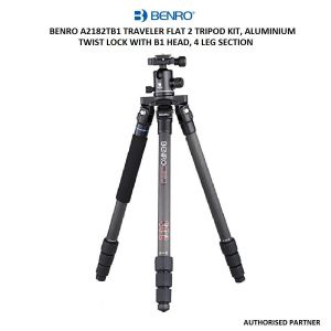 Picture of Benro A2182TB1 Traveler Flat 2 Tripod kit, aluminium twist lock with B1 head, 4 leg section