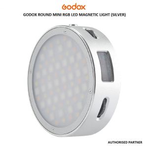 Picture of Godox Round Mini RGB LED Magnetic Light (Silver)