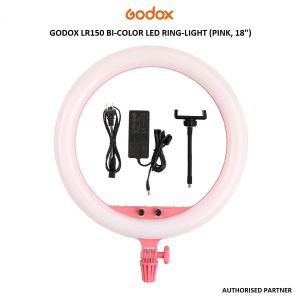 Picture of Godox LR150 Bi-Color LED Ring-Light (Pink)