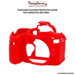 Picture of Easycover Silicone Protection Cover for Canon EOS 80D (Red)