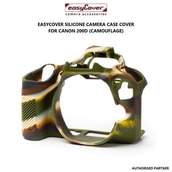 Picture of EasyCover Silicone Protective Camera Case Cover for Canon 200D (Camouflage)