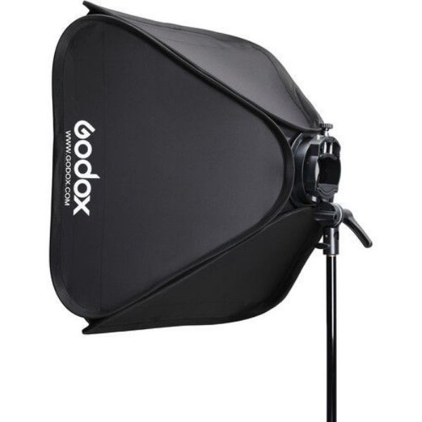 Picture of Godox S2 Bowens Mount Bracket with Softbox, Grid & Carrying Bag Kit (23.6 x 23.6")