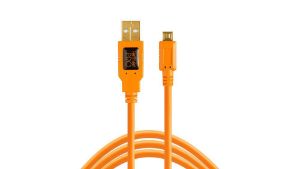 Picture of TetherPro USB 2.0 A Male to Micro-B 15' (4.6m) - Orange"