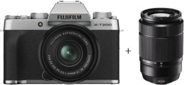 Picture of Fujifilm X Series X-T200 Mirrorless Camera Body with 15-45 mm + 50-230 mm Dual Lens Kit  (Silver)