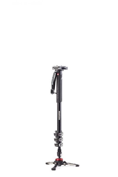 Picture of  Manfrotto XPRO 4 Section Video Monopod Sliding Plate & FLUIDTECH Base