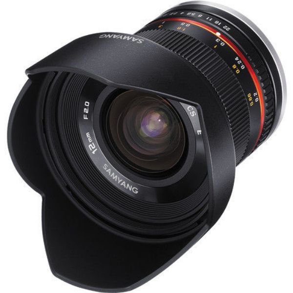 Picture of Samyang MF 12MM F2.0 Black Lens for Sony E