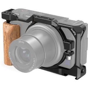 Picture of SmallRig 2937 Cage with Wooden Handgrip for Sony ZV1 Camera