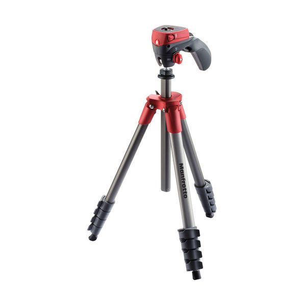 Picture of Manfrotto Compact Action Aluminum Tripod (Red)