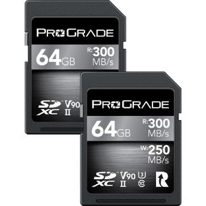 Picture of ProGrade Digital 64GB UHS-II SDXC Memory Card (2-Pack) (Cobalt)