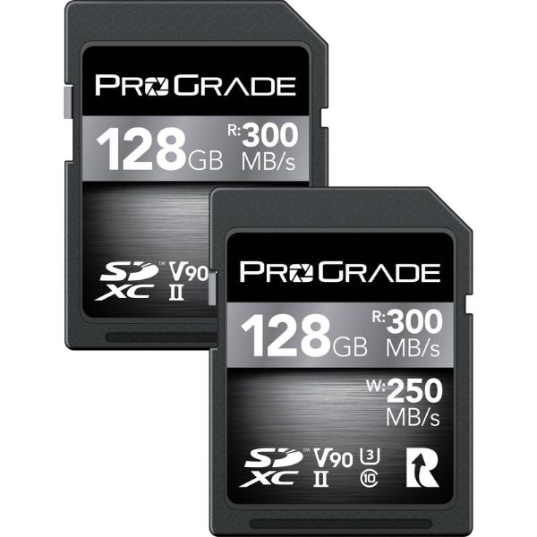 Picture of ProGrade Digital 128GB UHS-II SDXC Memory Card (2-Pack) (Cobalt)