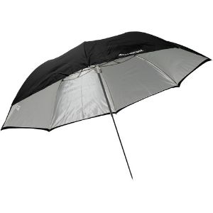 Picture of Convertible Compact Collapsible Umbrella - Optical White Satin with Removable Black Cover (43")