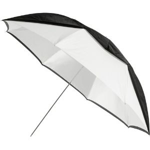 Picture of Westcott Convertible Umbrella - Optical White Satin with Removable Black Cover (60")