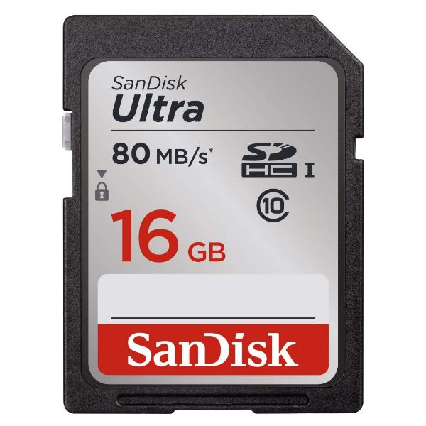 Picture of Sandisk 16GB Ultra SD Card 80MB/s