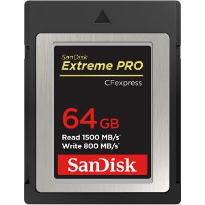 Picture of SanDisk 64GB Extreme PRO CFexpress Card Type B 1500MB