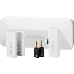 Picture of Godox MoveLink Mini LT 2-Person Wireless Microphone System for Cameras & iOS Devices (2.4 GHz, Cloud White)