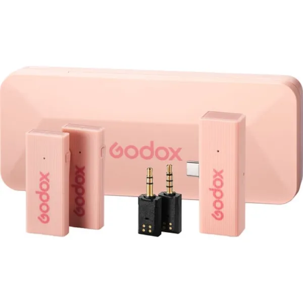 Picture of Godox MoveLink Mini UC 2-Person Wireless Microphone System for Cameras & Mobile Devices (2.4 GHz,  Pink)