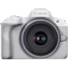 Picture of Canon EOS R50 Mirrorless Camera with 18-45mm Lens (White)