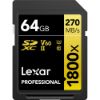 Picture of Lexar 64GB Professional 1800x UHS-II SDXC Memory Card (GOLD Series)