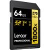 Picture of Lexar 64GB Professional 1800x UHS-II SDXC Memory Card (GOLD Series)