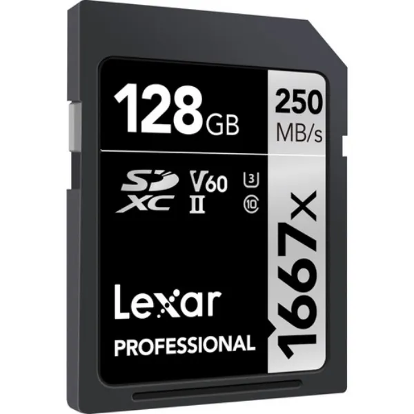 Picture of Lexar 128GB Professional 1667x UHS-II SDXC Memory Card